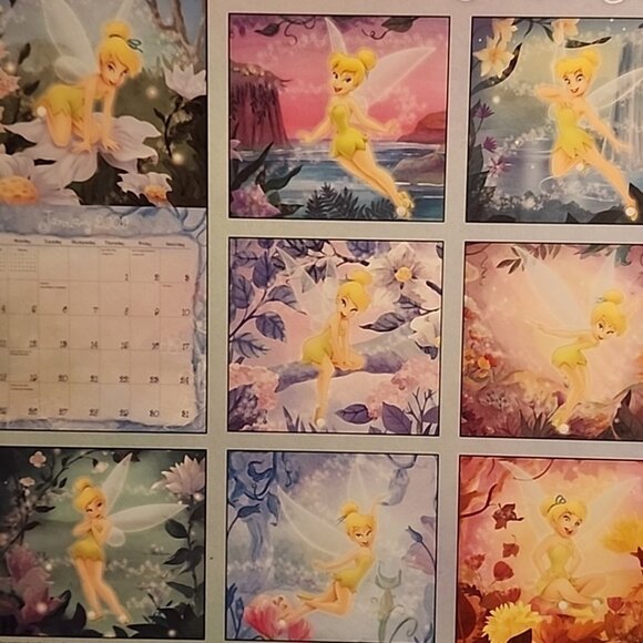 Official 2009 Disney Fairies Tinker Bell Month Wall Calendar NEW - Picture 4 of 8